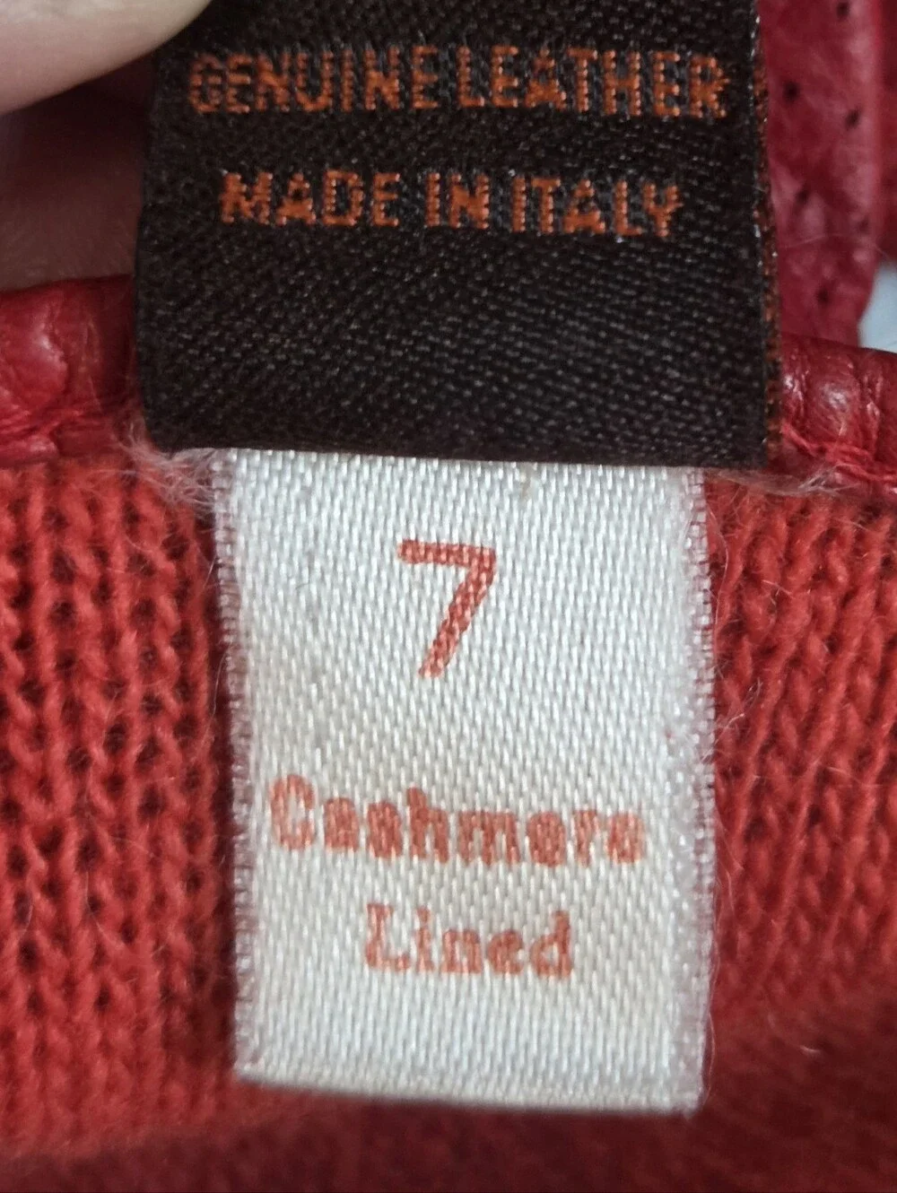 Sermoneta 100٪ Cashmere Leather Gloves size 7
